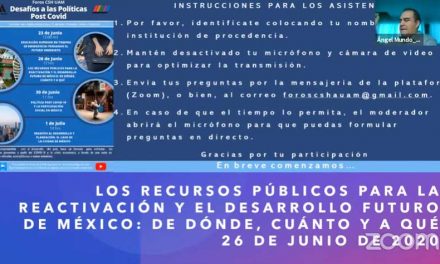 Los recursos públicos para la reactivación y el futuro de México