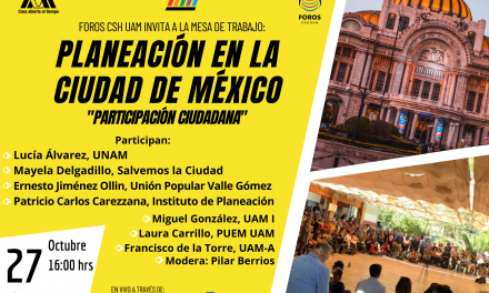 Planeación en la Ciudad de méxico. mesa «participación ciudadana»